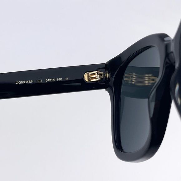 GUCCI GG0034SN 001 Sunglasses Black Grey Square Women main image 4